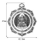 925 Silver Samantabhadra Bodhisattva Guardian Pendant - Dragon & Snake Zodiac Birth Buddha